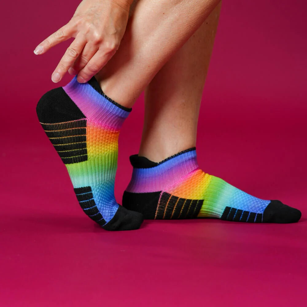 Rainbow Ankle Compression Socks