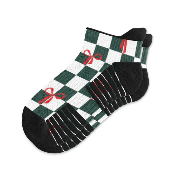 Checks & Bows Ankle Compression Socks