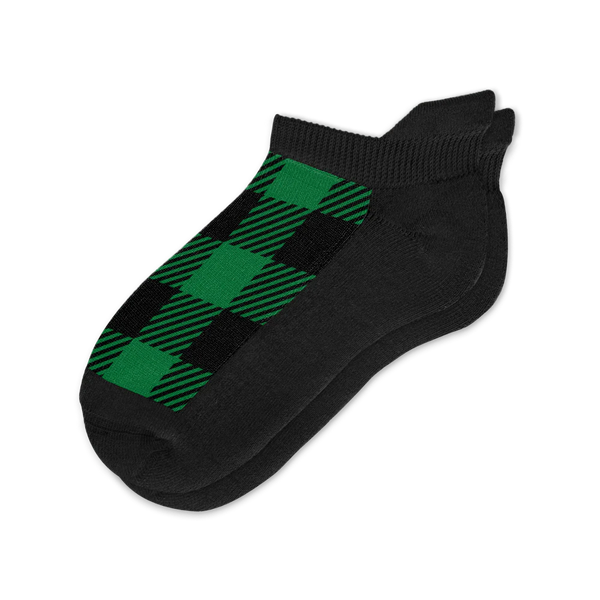 Green Plaid Ankle Compression Socks